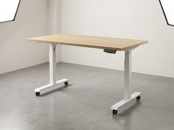 Sit Stand Desk Oak | Electric Desk | SLIGHTLY USED