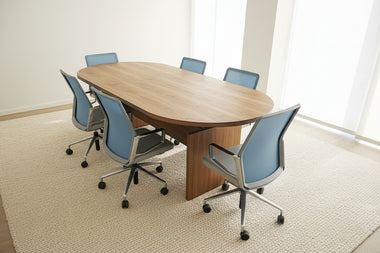 8 Foot Conference Table with Adjustable Base