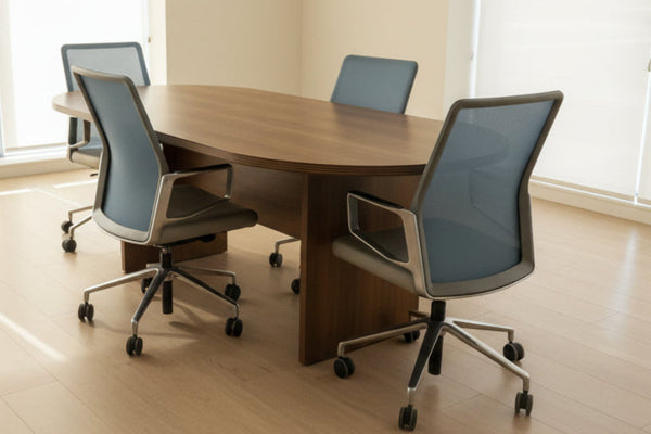 8 Foot Conference Table with Adjustable Base