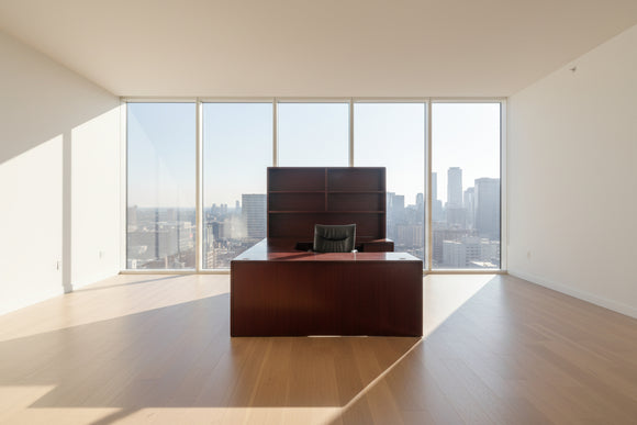 U Shaped Cherry Solid Wood Desk