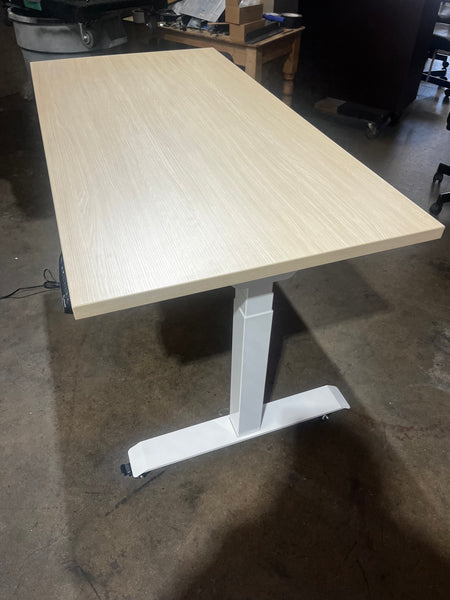 Sit Stand Desk Oak | Electric Desk | SLIGHTLY USED
