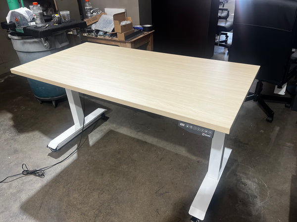 Sit Stand Desk Oak | Electric Desk | SLIGHTLY USED