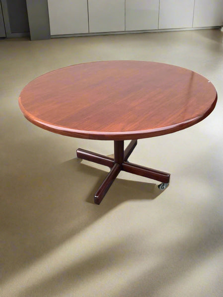 Round wooden conference table