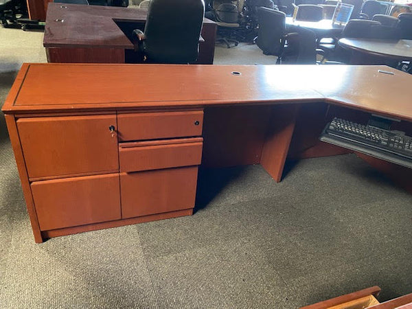 Bowfront U Shaped Veneer Desk