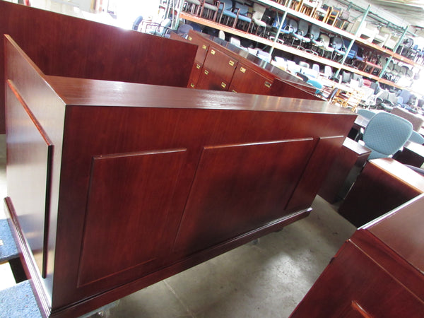 U-Shaped Wood Reception Desk for Lobby