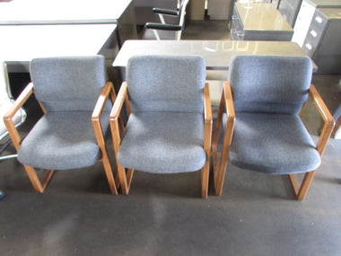 Grey Wood Framed Guest Chairs