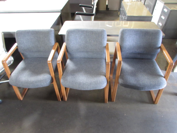 Grey Wood Framed Guest Chairs