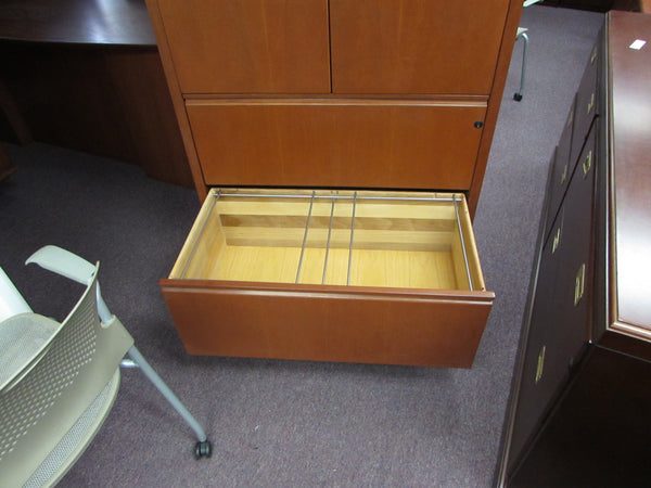 Executive Wardrobe/Storage/Filing Cabinet in Cherry Wood Veneer