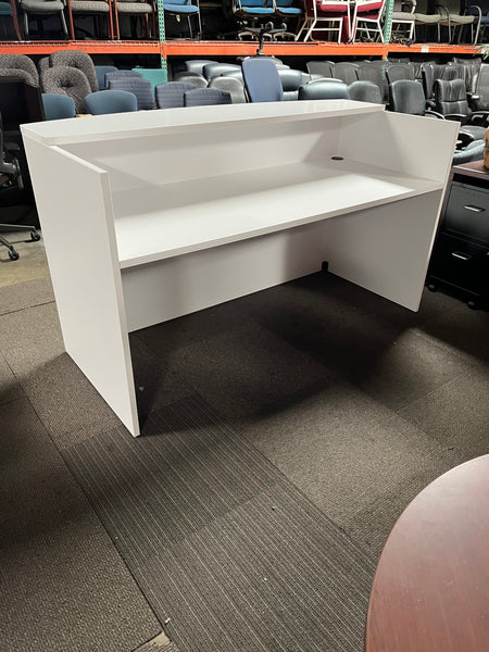 White Reception Shell with Transaction Top