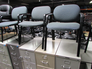 Green Patterned Guest Chairs