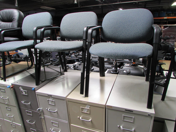 Green Patterned Guest Chairs