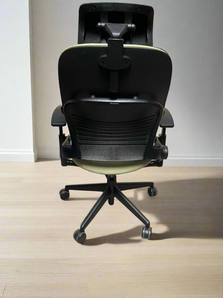 Green Steelcase Leap V2 Office Chair with Headrest