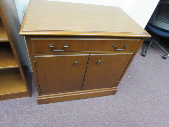 Wood and Laminate Traditional Cabinet in Teak Color Finish