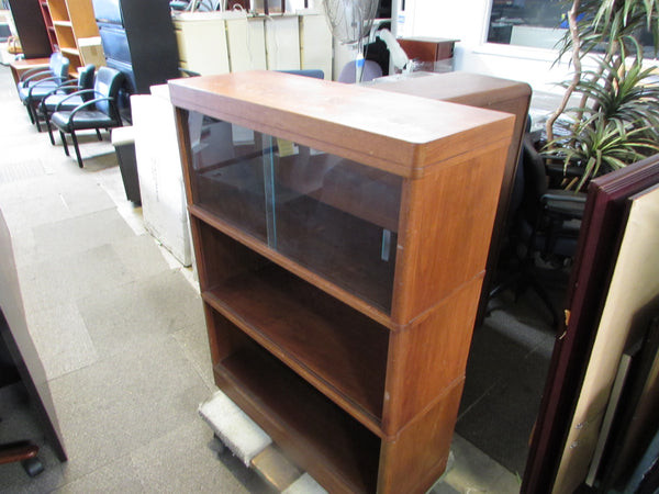 Wood Lawyer's Bookcase with 3 levels
