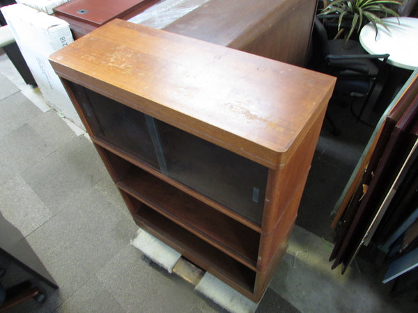 Wood Lawyer's Bookcase with 3 levels