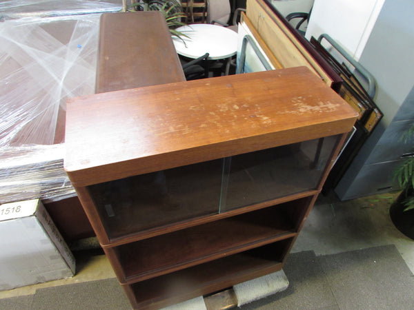 Wood Lawyer's Bookcase with 3 levels
