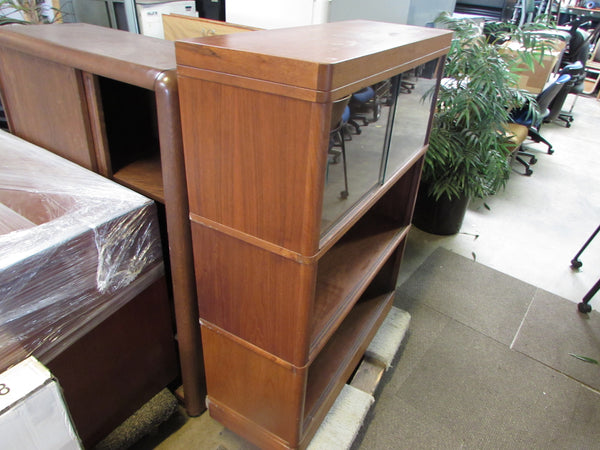 Wood Lawyer's Bookcase with 3 levels