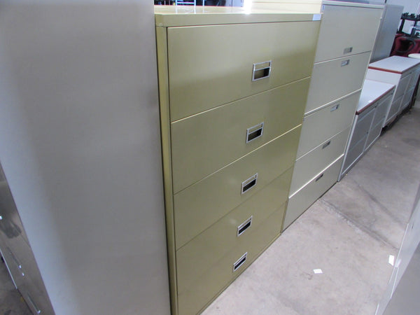 42" Harpers Yellow 5 Drawer Lateral File