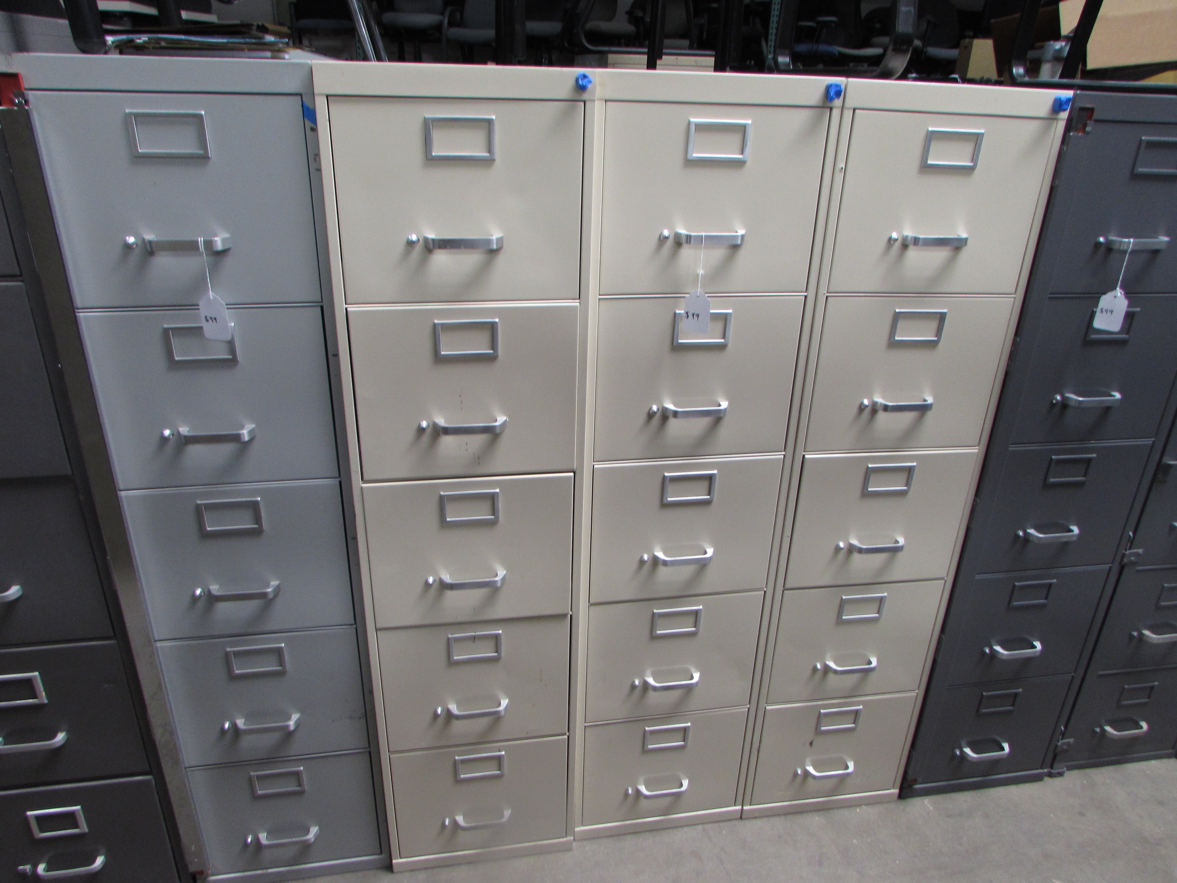Assorted Steel Vertical File Cabinets