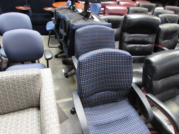 Krug Blue Pattern Swivel/Tilt Conference Chairs