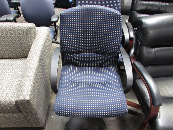 Krug Blue Pattern Swivel/Tilt Conference Chairs