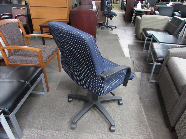 Krug Blue Pattern Swivel/Tilt Conference Chairs