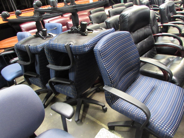 Krug Blue Pattern Swivel/Tilt Conference Chairs