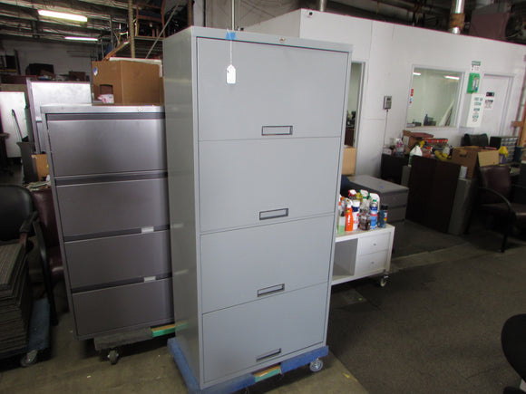 Repainted 4-drawer Medical Style Lateral File Cabinet