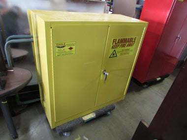 Yellow Excellent Condition 30-Gallon Flammables Storage Cabinet by Eagle