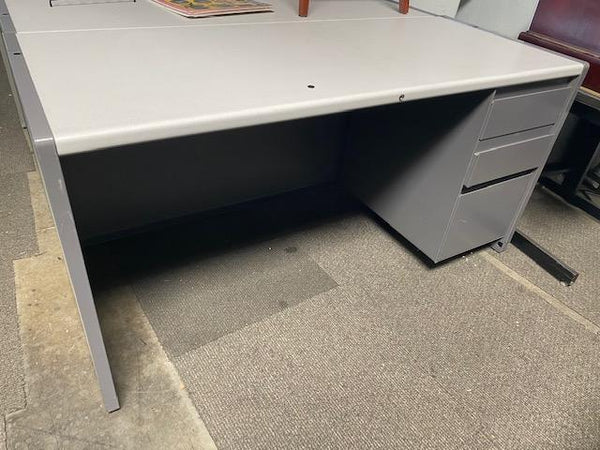 Steelcase Metal Desk With Laminate Top