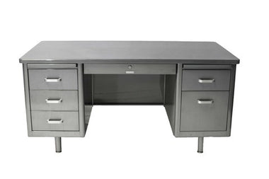 Brushed Steel McDowell & Craig Vintage Tanker Desk